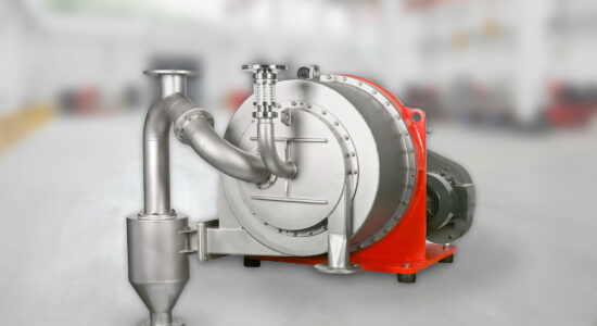 TURBOCASCADE sliding centrifuge with filtrate cyclone